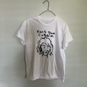 Kurt Don Cobain white tee M